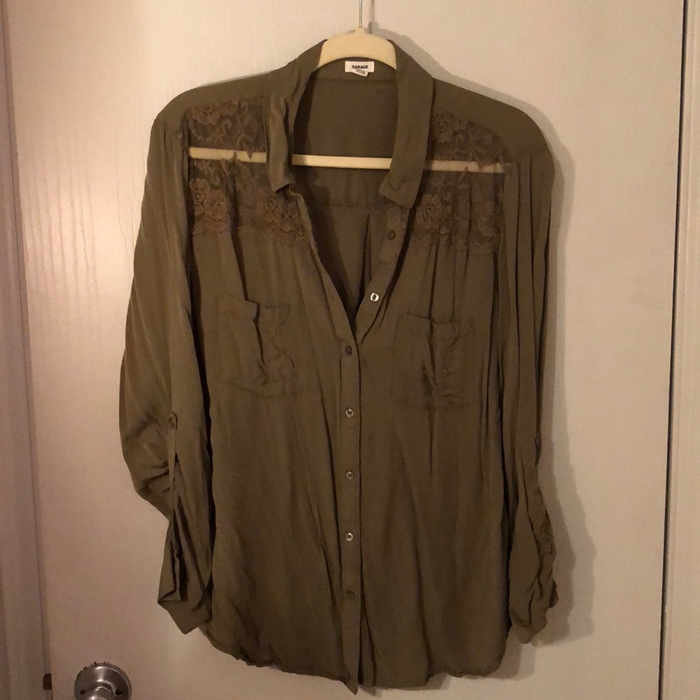 Olive Green Blouse (Garage Brand)
